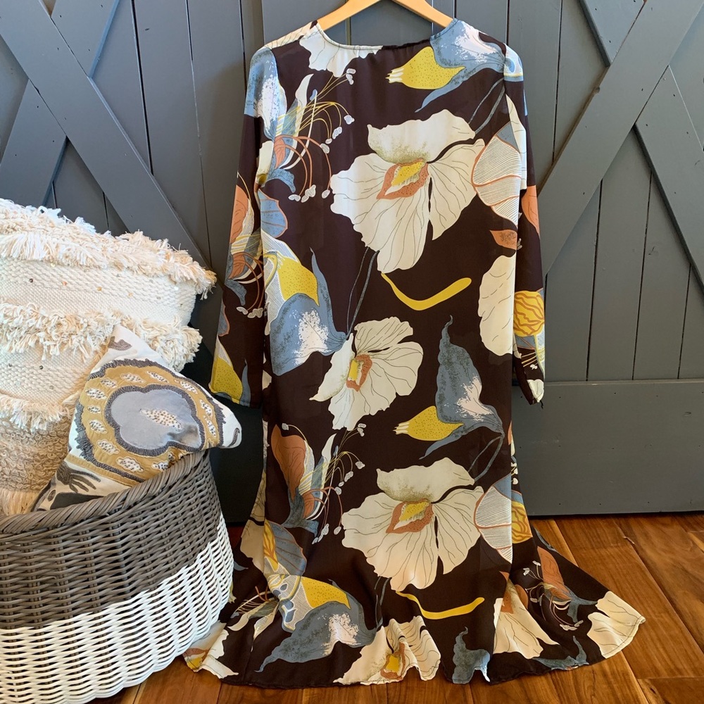Darling Long Floral Maxi Kimono Duster Jacket Top - Picture 4 of 6